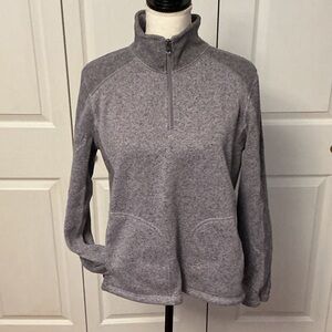 Bass Heathered Gray Women's Half-Zip Fleece